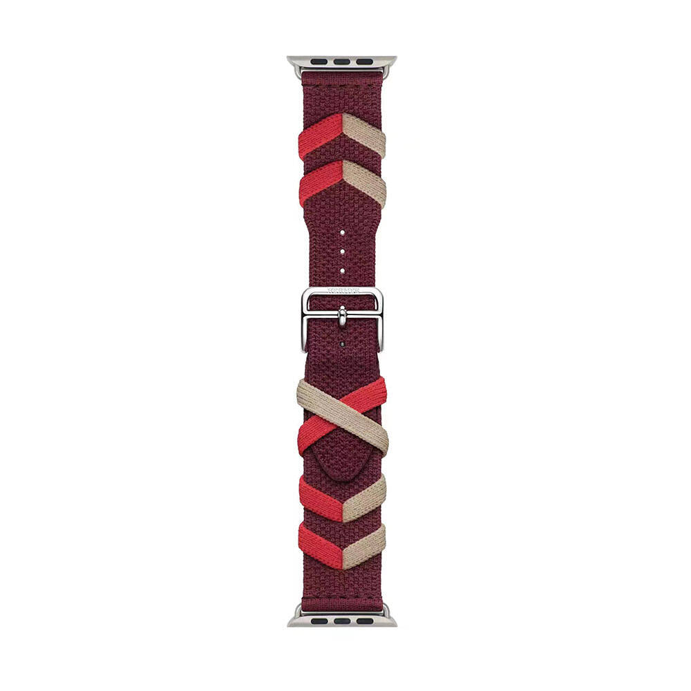 Watch 42mm Zore KRD-97 Sarmal Örgü Tasarımlı Kordon