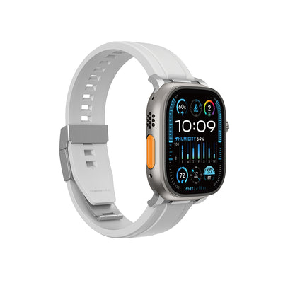 Apple Watch 44mm Amazingthing Titan Chrono Silikon Kordon Turuncu