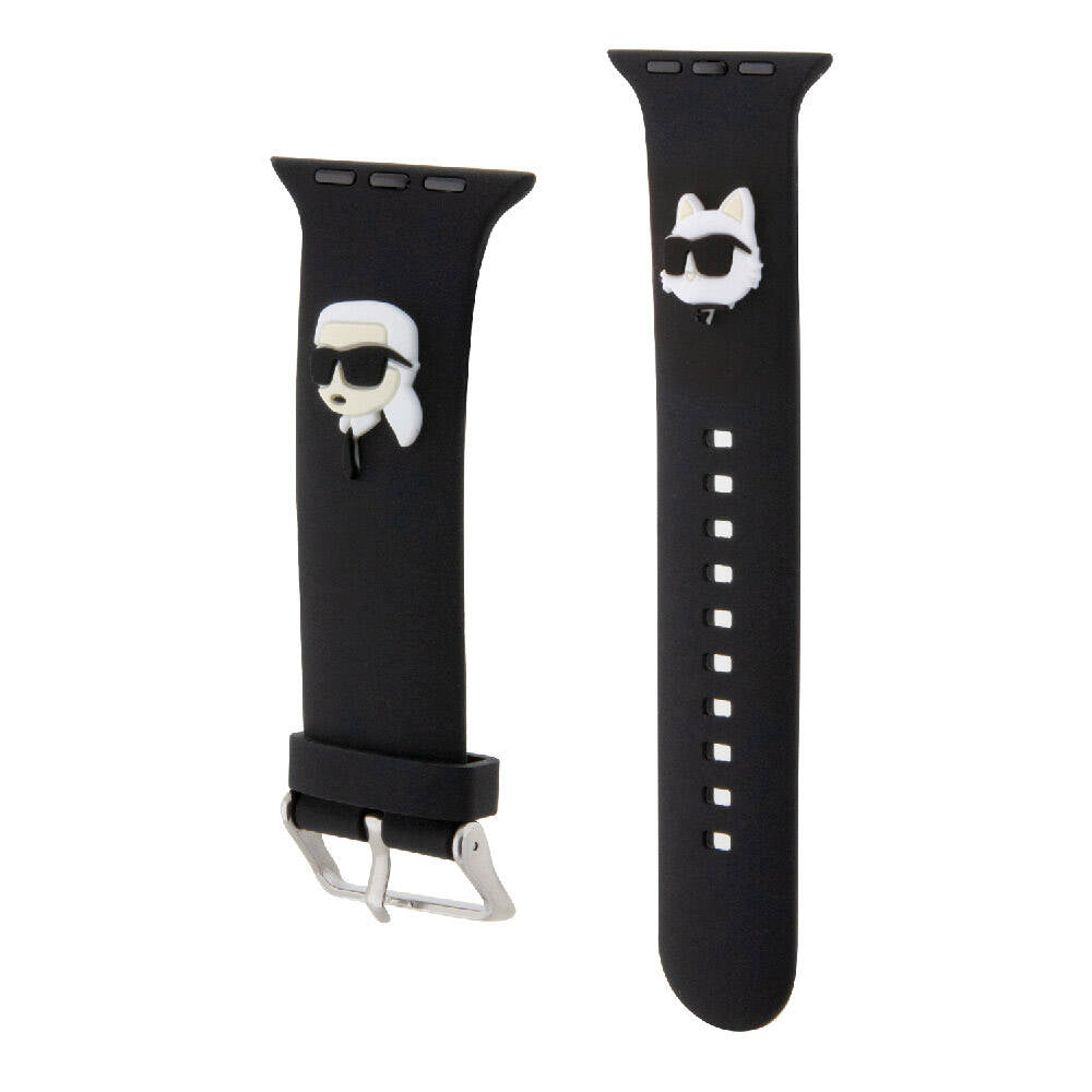 Watch 44mm Karl Lagerfeld Orjinal Lisanslı İkonik Karl & Choupette Logolu Silikon Kordon