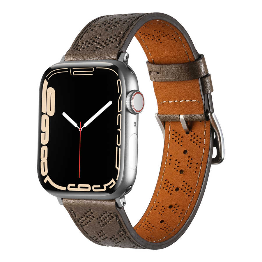 Watch 44mm KRD-76 PU Deri Kordon Strap Kayış