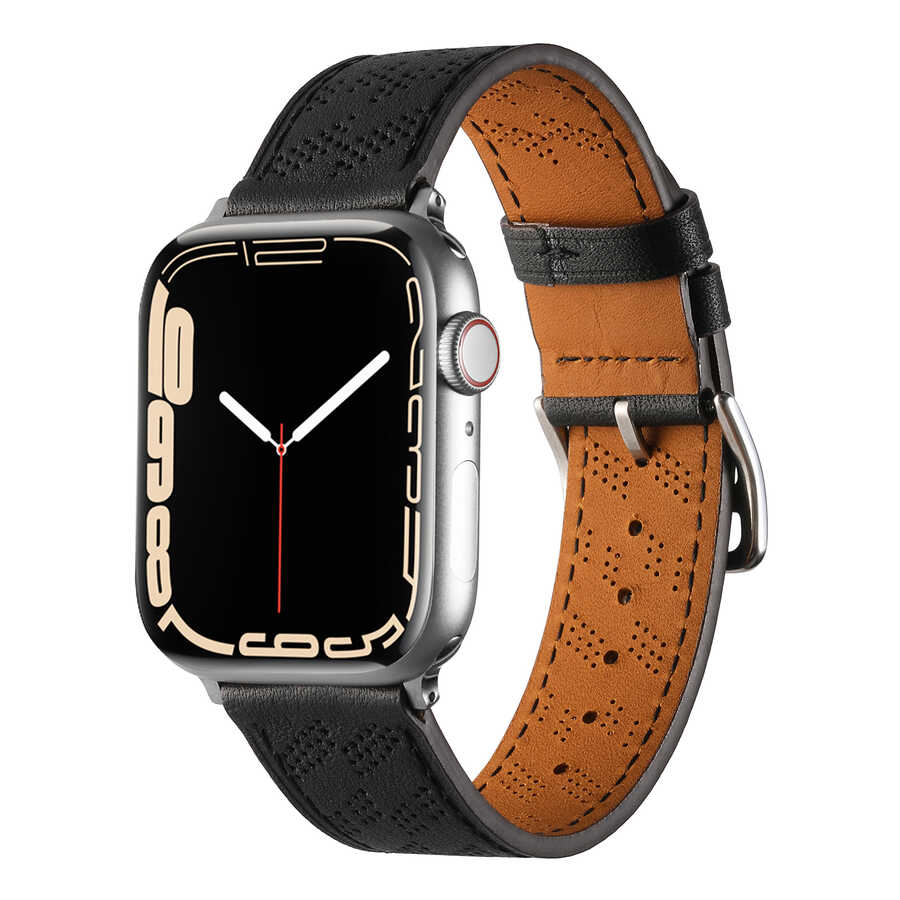 Watch 44mm KRD-76 PU Deri Kordon Strap Kayış