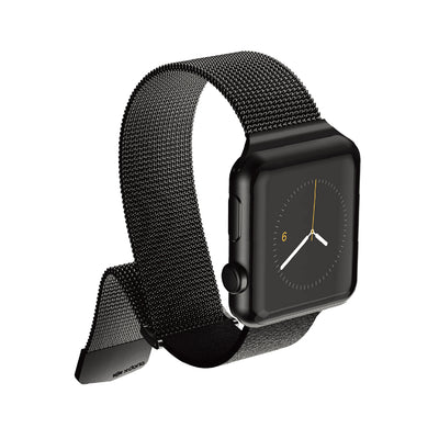 Apple Watch 44mm Raptic Hybrid Serisi Metal Hasır Kordon Siyah