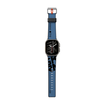 Apple Watch 44mm SkinArma Spunk Serisi PU Deri Kordon Gri