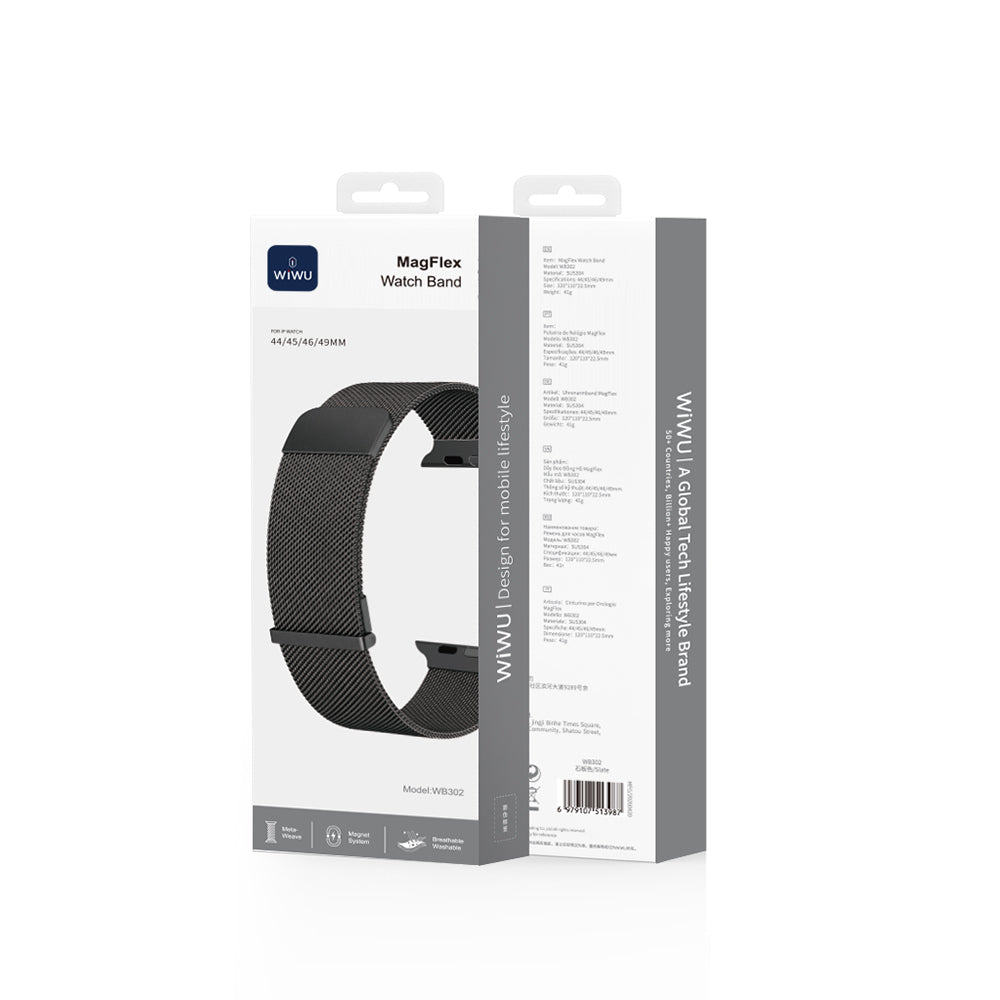 Apple Watch 44mm Wiwu MagFlex Secure Serisi Metal Kordon