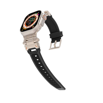 Watch 44mm Zore KRD-108 Metal Başlıklı Silikon Kordon