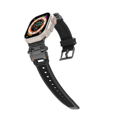 Watch 44mm Zore KRD-108 Metal Başlıklı Silikon Kordon