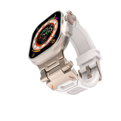 Watch 44mm Zore KRD-108 Metal Başlıklı Silikon Kordon