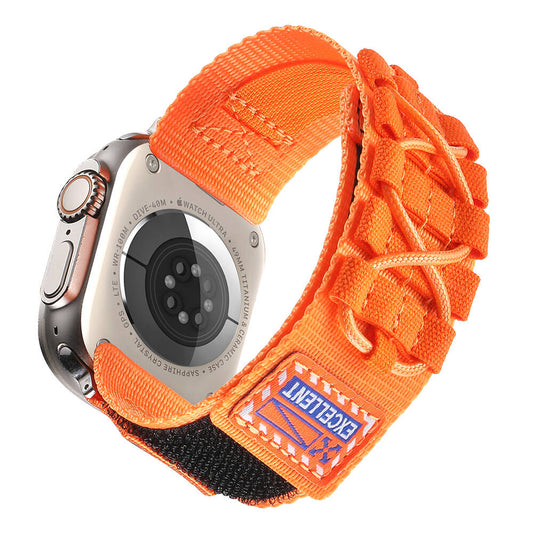 Watch 44mm Zore KRD-112 Orbital Örgülü Halat Tasarımlı Naylon Kumaş Hasır Kordon