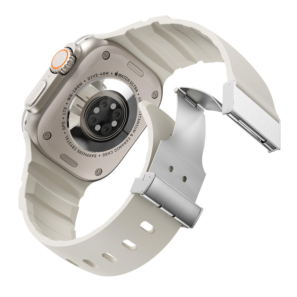Watch 44mm Zore KRD-145 Metal Tokalı Silikon Kordon