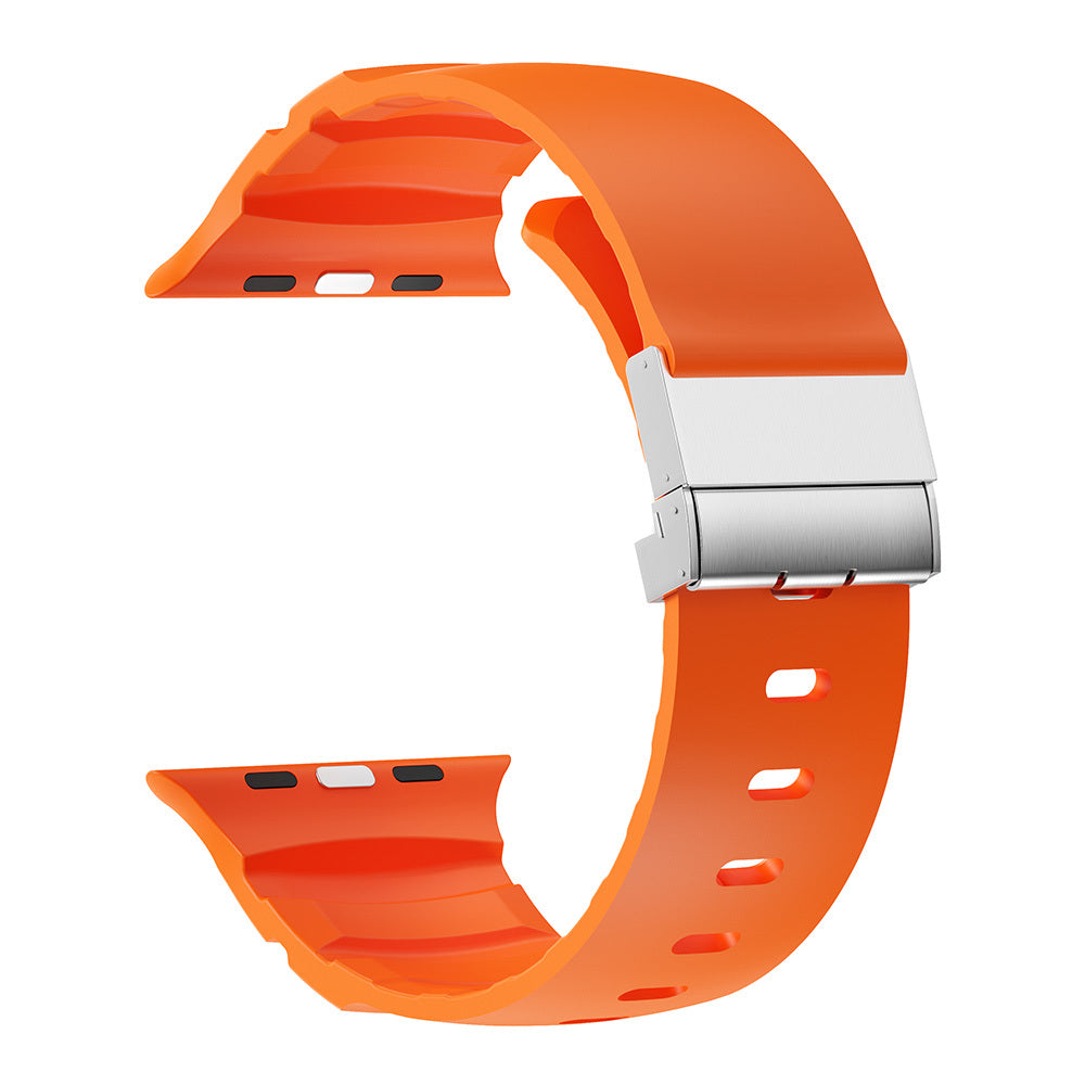 Watch 44mm Zore KRD-145 Metal Tokalı Silikon Kordon