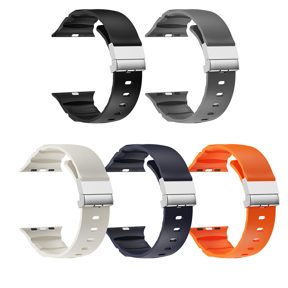Watch 44mm Zore KRD-145 Metal Tokalı Silikon Kordon