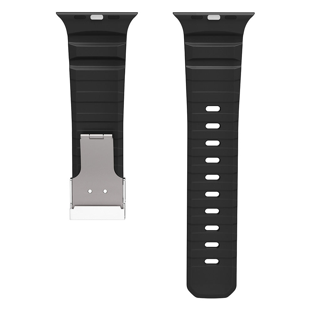 Watch 44mm Zore KRD-145 Metal Tokalı Silikon Kordon