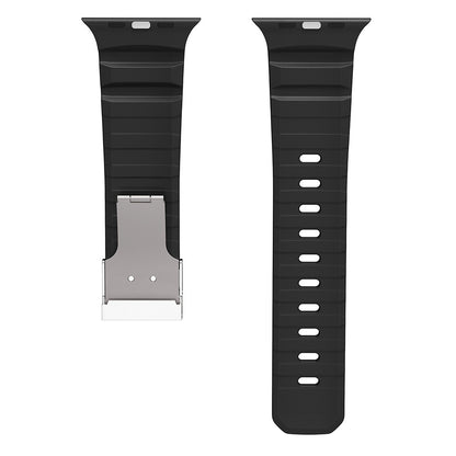 Watch 44mm Zore KRD-145 Metal Tokalı Silikon Kordon