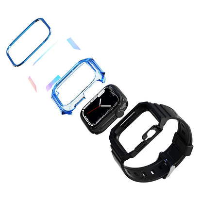 Watch 44mm Zore KRD-88 Sert PC Kasa Koruyuculu Silikon Kordon