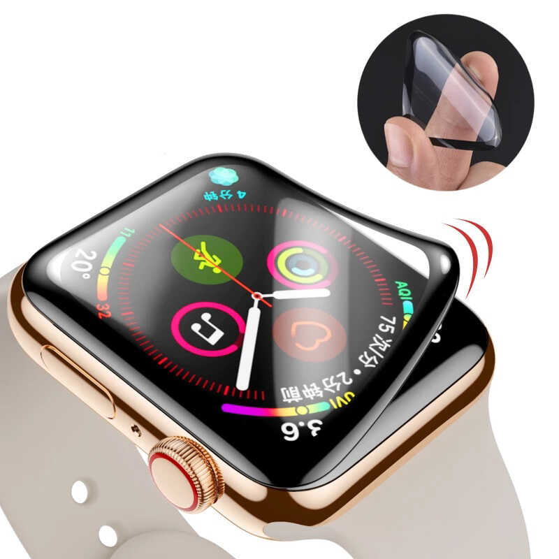 Apple Watch 44mm Zore PMMA Silikon Body Saat Ekran Koruyucu