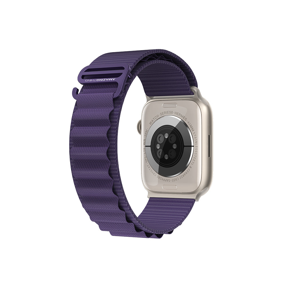 Apple Watch 7 41mm Amazingthing Titan Spor Hasır Kordon Gri