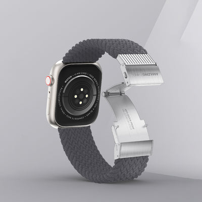 Apple Watch 7 41mm Amazingthing Titan Weave 2 Sport Örgü Kordon Mor