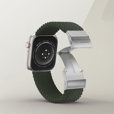 Apple Watch 7 41mm Amazingthing Titan Weave 2 Sport Örgü Kordon Gri