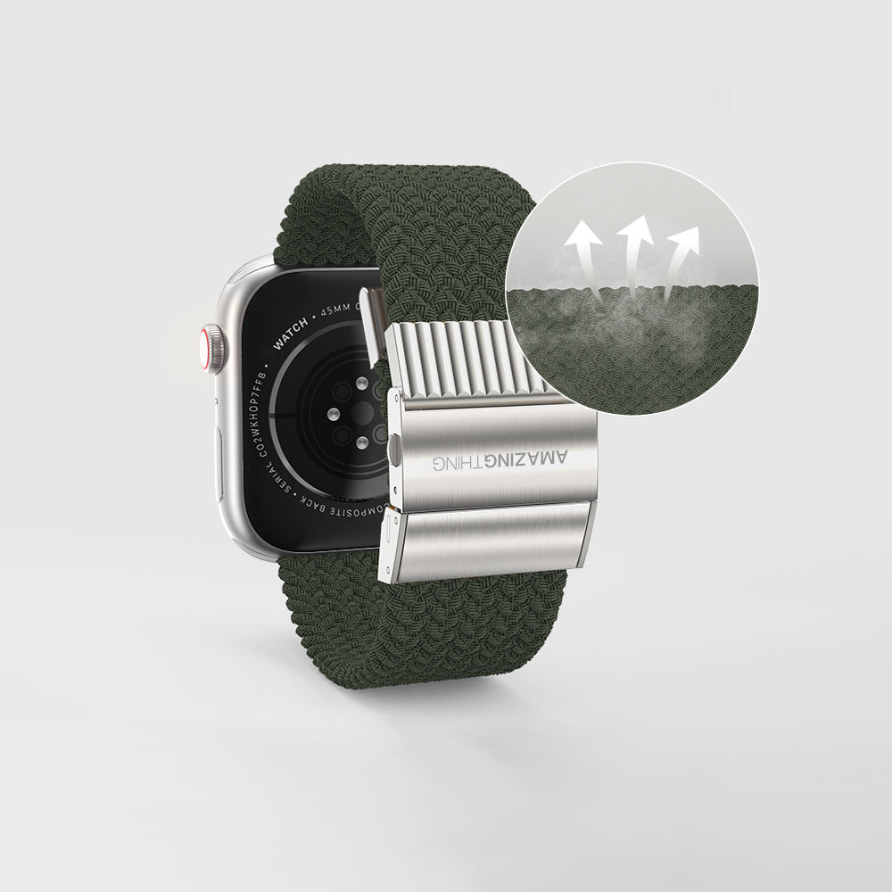 Apple Watch 7 41mm Amazingthing Titan Weave 2 Sport Örgü Kordon Mor