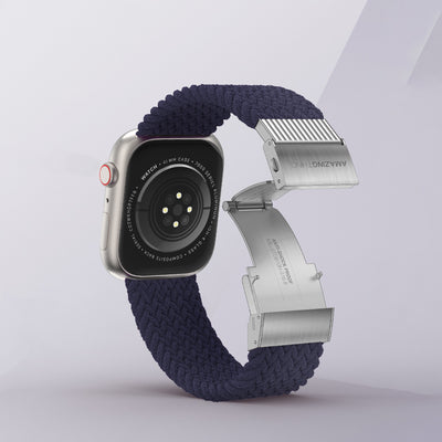 Apple Watch 7 41mm Amazingthing Titan Weave 2 Sport Örgü Kordon Mor