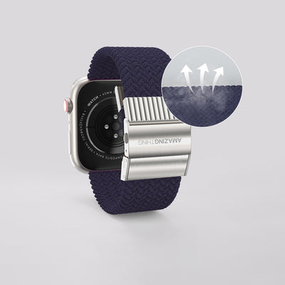 Apple Watch 7 41mm Amazingthing Titan Weave 2 Sport Örgü Kordon Mor