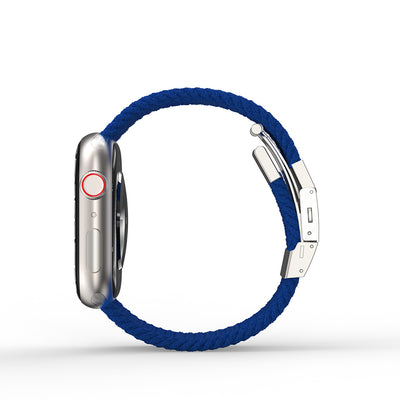 Apple Watch 7 41mm Amazingthing Titan Weave Örgü Sport Kordon Mavi