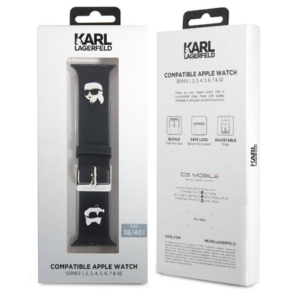 Watch 7 41mm Karl Lagerfeld Orjinal Lisanslı İkonik Karl & Choupette Logolu Silikon Kordon