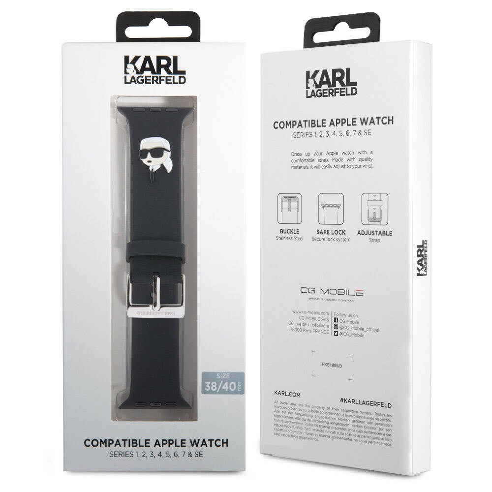 Watch 7 41mm Karl Lagerfeld Orjinal Lisanslı İkonik Karl Head Logolu Silikon Kordon