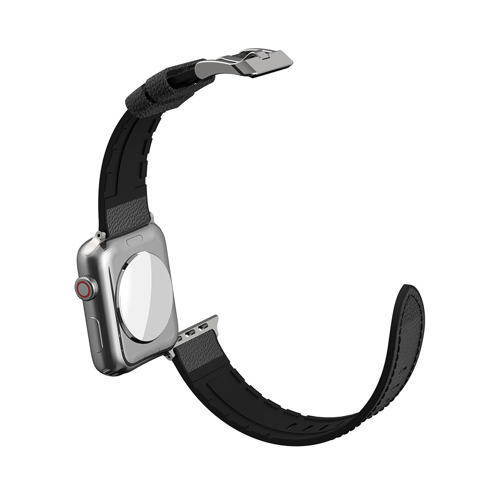 Apple Watch 7 41mm Raptic Hybrid Leather Serisi Deri Kordon Kahverengi