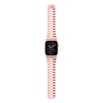 Apple Watch 7 41mm Skinarma Gemini Serisi TPU Magnetik Silikon Kordon Su Yeşil