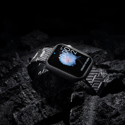 Watch 7 45mm 600D Aramid Fiber Classic Serisi Black-Grey Twill Kasa Koruyucu Pitaka Air Case