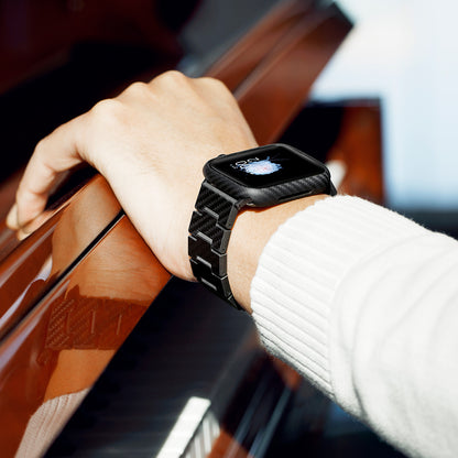 Watch 7 45mm 600D Aramid Fiber Classic Serisi Black-Grey Twill Kasa Koruyucu Pitaka Air Case