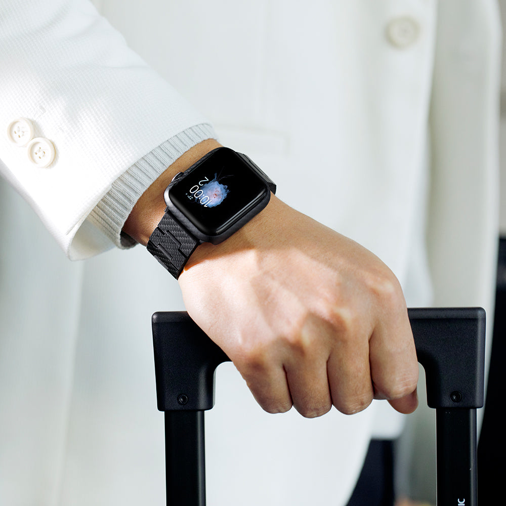 Watch 7 45mm 600D Aramid Fiber Classic Serisi Black-Grey Twill Kasa Koruyucu Pitaka Air Case