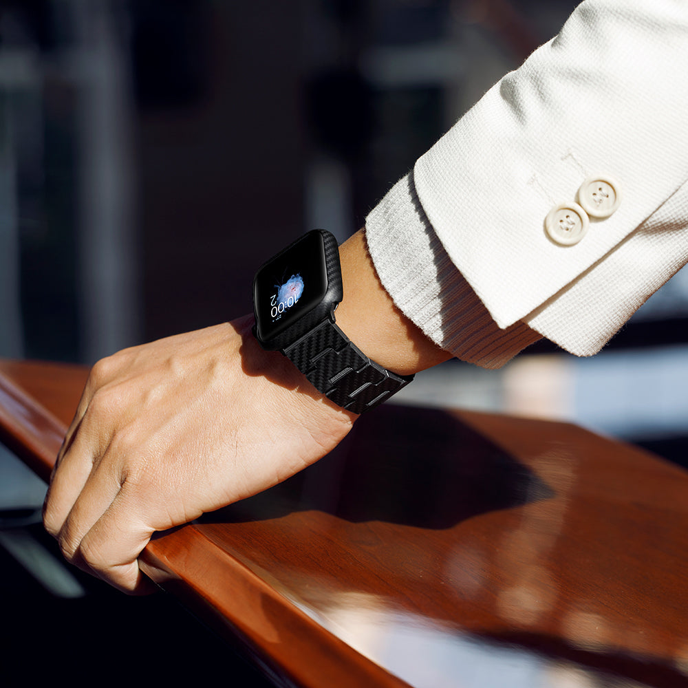 Watch 7 45mm 600D Aramid Fiber Classic Serisi Black-Grey Twill Kasa Koruyucu Pitaka Air Case