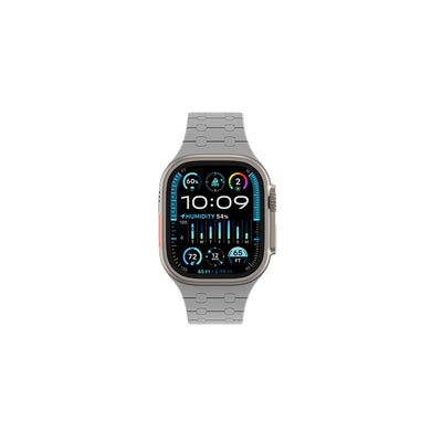Apple Watch 7 45mm Amazingthing Smoothie Sport Magnetik Tak Çıkar Silikon Strap Kayış Siyah-Mor