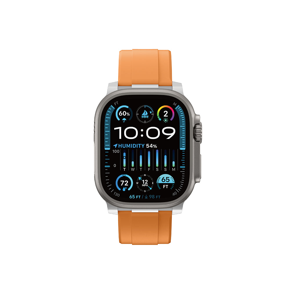 Apple Watch 7 45mm Amazingthing Titan Chrono Silikon Kordon Lacivert