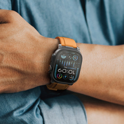 Apple Watch 7 45mm Amazingthing Titan Chrono Silikon Kordon Beyaz