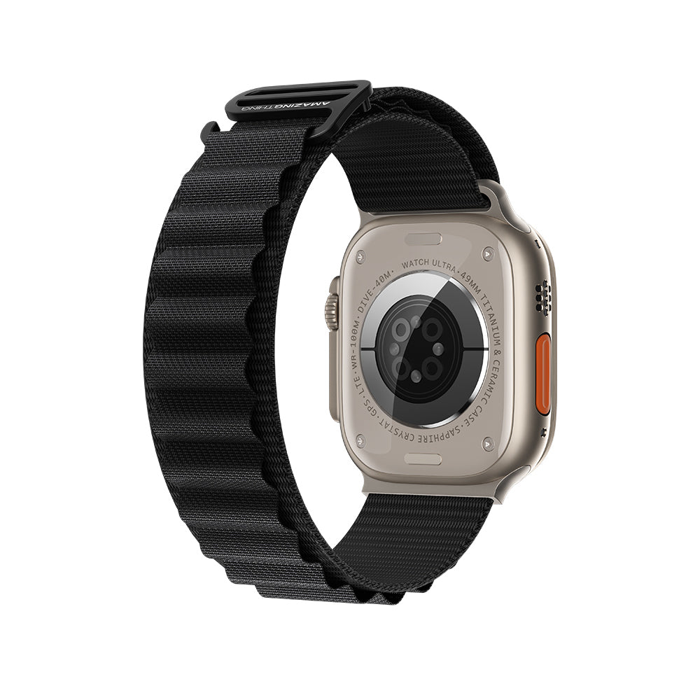 Apple Watch 7 45mm Amazingthing Titan Spor Hasır Kordon Gri
