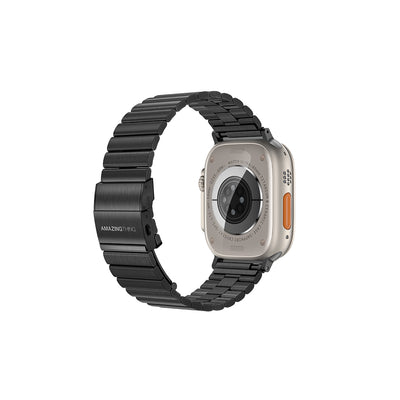 Apple Watch 7 45mm Amazingthing Titan Steel Metal Kordon Gümüş