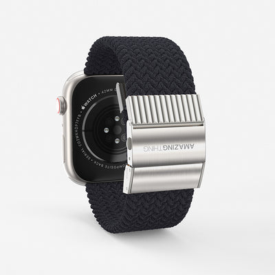 Apple Watch 7 45mm Amazingthing Titan Weave Örgü Sport Kordon Mor