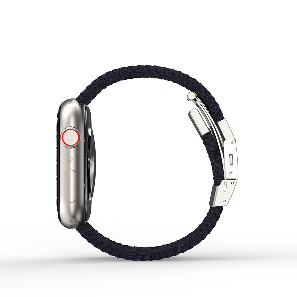 Apple Watch 7 45mm Amazingthing Titan Weave Örgü Sport Kordon Mor