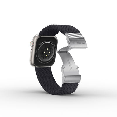 Apple Watch 7 45mm Amazingthing Titan Weave Örgü Sport Kordon Kahverengi
