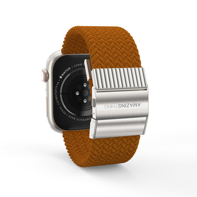 Apple Watch 7 45mm Amazingthing Titan Weave Örgü Sport Kordon Mor