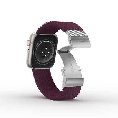 Apple Watch 7 45mm Amazingthing Titan Weave Örgü Sport Kordon Kahverengi