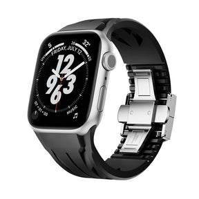 Apple Watch 7 45mm KRD-127 Metal Tokalı Silikon Kordon