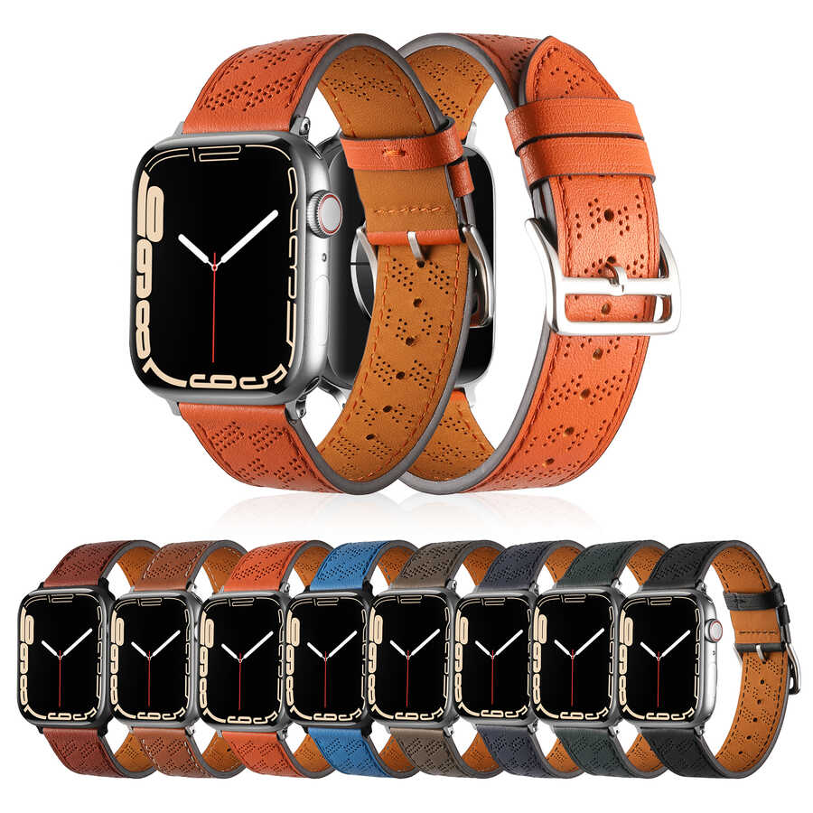 Watch 7 45mm KRD-76 PU Deri Kordon Strap Kayış