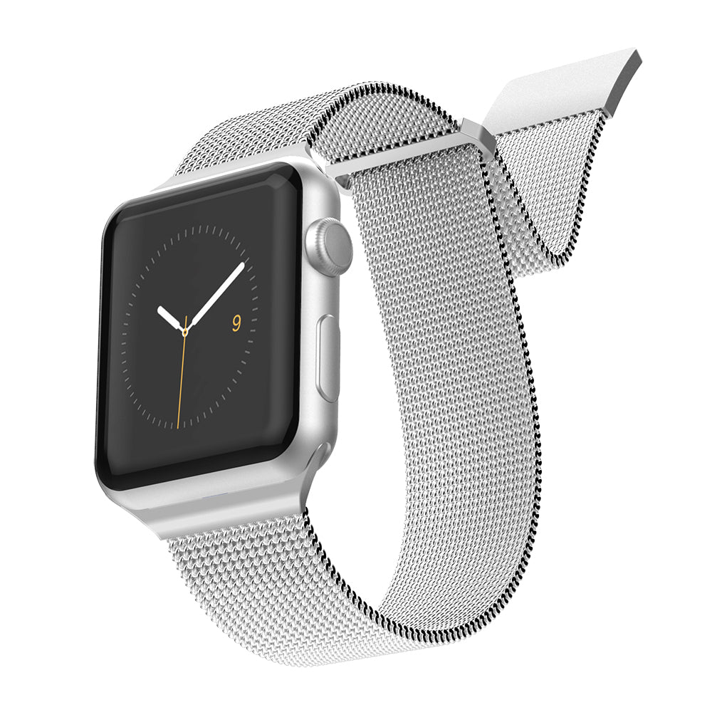 Apple Watch 7 45mm Raptic Mesh Band Serisi Metal Hasır Kordon Gümüş