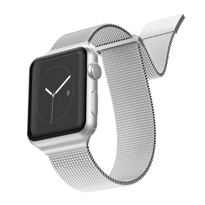 Apple Watch 7 45mm Raptic Mesh Band Serisi Metal Hasır Kordon Gümüş