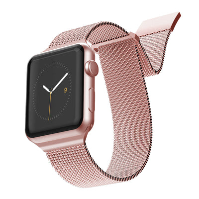 Apple Watch 7 45mm Raptic Mesh Band Serisi Metal Hasır Kordon Gümüş