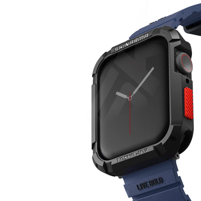 Apple Watch 7 45mm SkinArma Kurono Buzlu Tasarım Sert PC Kasa Koruyucu Siyah